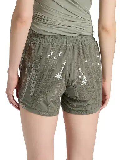 Rick Owens Lilies Women's Sequin Stretch-Nylon Boxer Shorts | Thumbnail 5 Rick Owens Lilies Women's Sequin Stretch-Nylon Boxer Shorts | Thumbnail 5