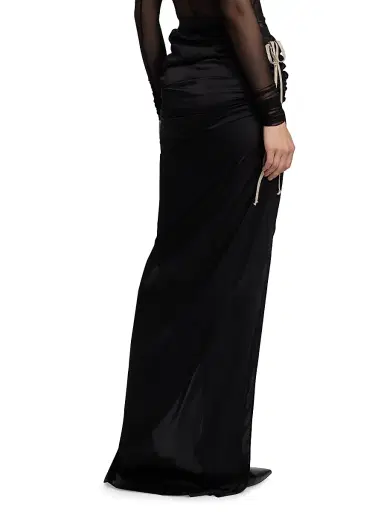 Rick Owens Women's Edfu Fluid Maxi Skirt - Black | Thumbnail 5