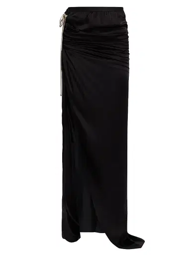 Rick Owens Women's Edfu Fluid Maxi Skirt - Black | Thumbnail 1
