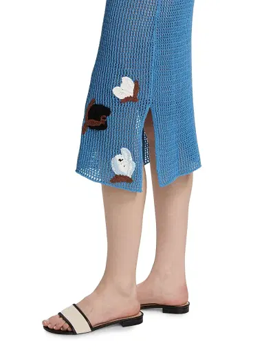 Marni Women's Flower Crochet Midi-Dress | Thumbnail 6 Marni Women's Flower Crochet Midi-Dress | Thumbnail 6