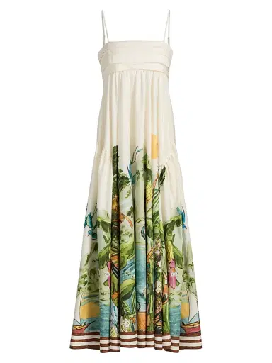 ALÉMAIS Women's Toucan Tango Printed Midi-Dress - Size 10 | Thumbnail 1 ALÉMAIS Women's Toucan Tango Printed Midi-Dress - Size 10 | Thumbnail 1
