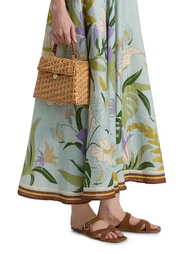 ALÉMAIS Women's Alfie Linen Midi-Sundress - Ice Blue - Size 0 | Thumbnail 6 ALÉMAIS Women's Alfie Linen Midi-Sundress - Ice Blue - Size 0 | Thumbnail 6