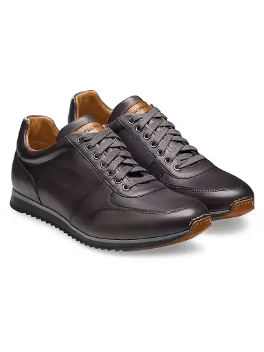 Magnanni Men's Ibiza III Leather Low-Top Sneakers - Grey - Size 7 | Thumbnail 2