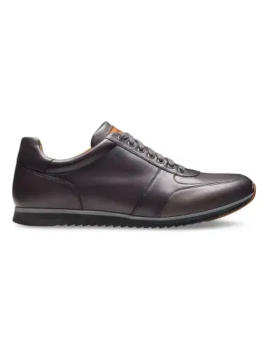 Magnanni Men's Ibiza III Leather Low-Top Sneakers - Grey - Size 7 | Thumbnail 1