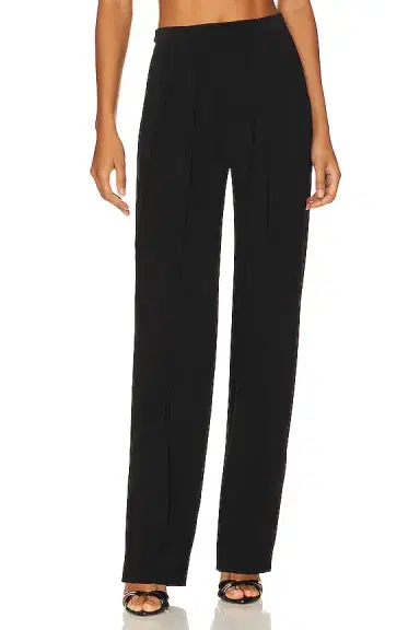 Norma Kamali Tapered Pleated Trouser | Thumbnail 4 Norma Kamali Tapered Pleated Trouser | Thumbnail 4