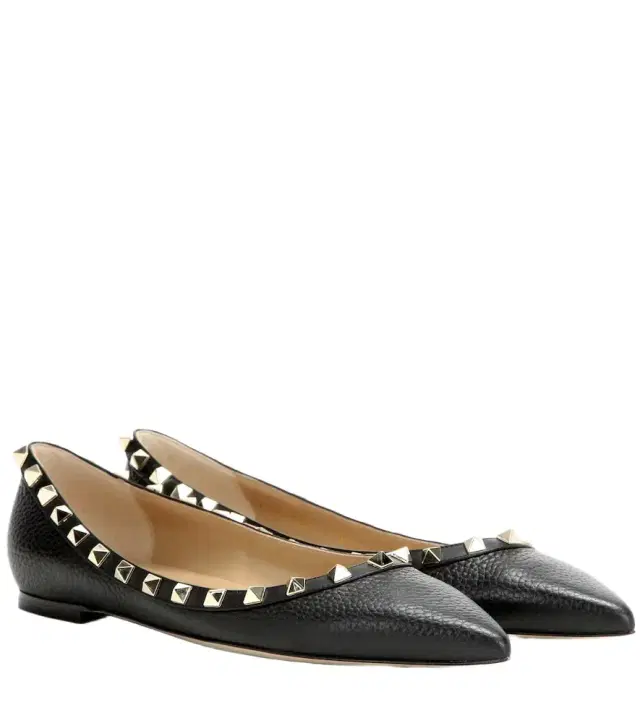 Valentino Garavani Rockstud leather ballet flats