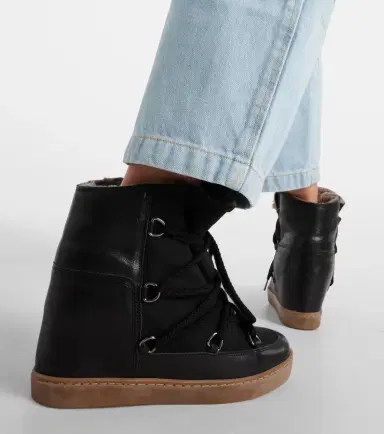 Isabel Marant Nowles shearling-trimmed leather ankle boots | Thumbnail 6 Isabel Marant Nowles shearling-trimmed leather ankle boots | Thumbnail 6