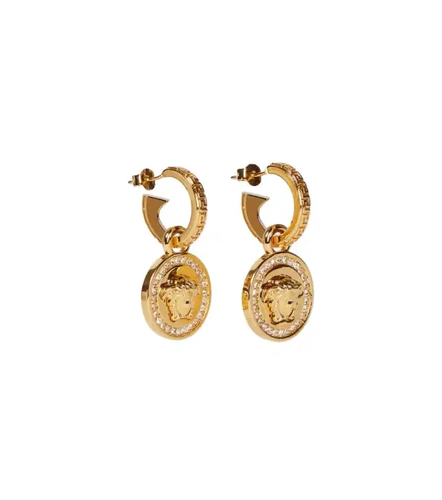 Versace Greca and Medusa earrings