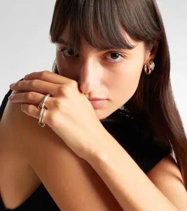 Spinelli Kilcollin Orion sterling silver and 18kt gold linked rings | Thumbnail 4