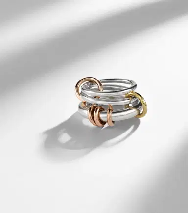 Spinelli Kilcollin Orion sterling silver and 18kt gold linked rings | Thumbnail 6