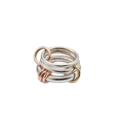 Spinelli Kilcollin Orion sterling silver and 18kt gold linked rings | Thumbnail 1