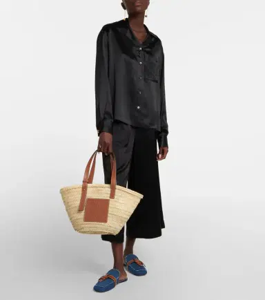 Loewe Medium leather-trimmed basket tote | Thumbnail 5 Loewe Medium leather-trimmed basket tote | Thumbnail 5