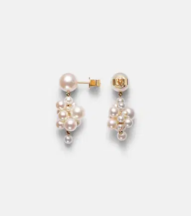 Sophie Bille Brahe Botticelli 14kt gold earrings with pearls | Thumbnail 2 Sophie Bille Brahe Botticelli 14kt gold earrings with pearls | Thumbnail 2