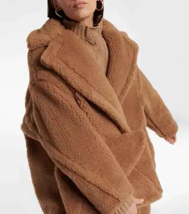 Max Mara Teddy Bear camel hair and silk coat | Thumbnail 4