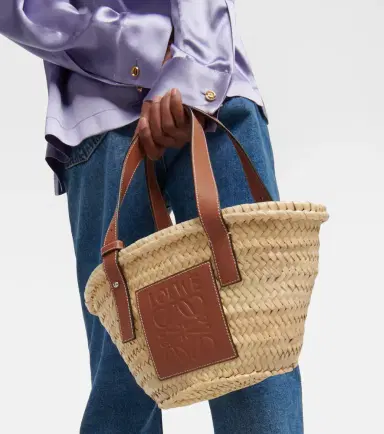 Loewe Small leather-trimmed basket tote | Thumbnail 4 Loewe Small leather-trimmed basket tote | Thumbnail 4