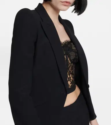 Alexander McQueen Crêpe blazer | Thumbnail 4 Alexander McQueen Crêpe blazer | Thumbnail 4