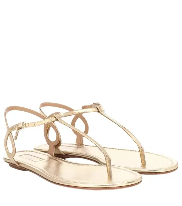 Aquazzura Almost Bare metallic leather sandals