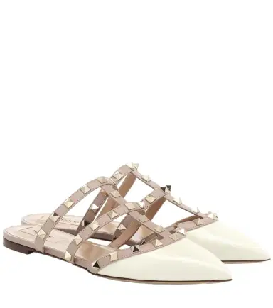 Valentino Garavani Rockstud patent leather slippers | Thumbnail 1