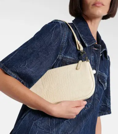 BY FAR Rachel croc-effect leather shoulder bag | Thumbnail 5