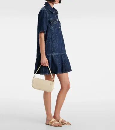 BY FAR Rachel croc-effect leather shoulder bag | Thumbnail 6