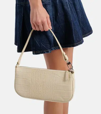 BY FAR Rachel croc-effect leather shoulder bag | Thumbnail 7