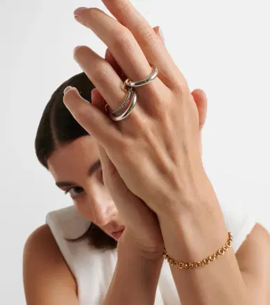 Spinelli Kilcollin Libra Noir sterling silver and 18kt gold rings with diamonds | Thumbnail 4 Spinelli Kilcollin Libra Noir sterling silver and 18kt gold rings with diamonds | Thumbnail 4