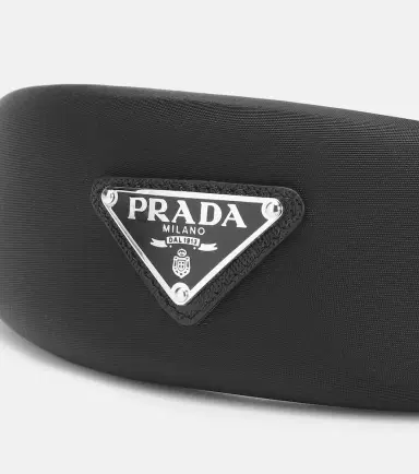 Prada Logo-embellished satin headband | Thumbnail 2