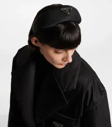 Prada Logo-embellished satin headband | Thumbnail 4