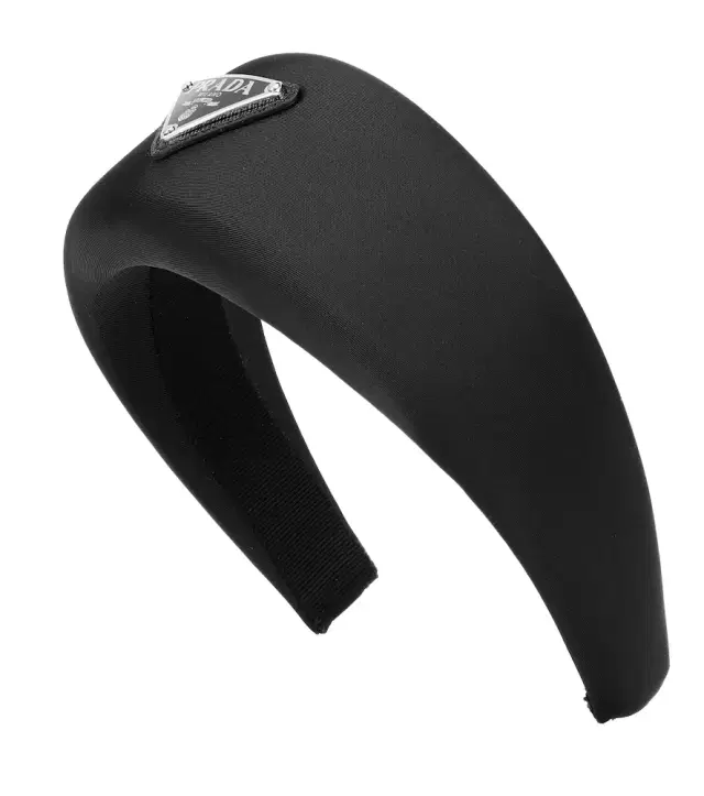 Logo-embellished satin headband