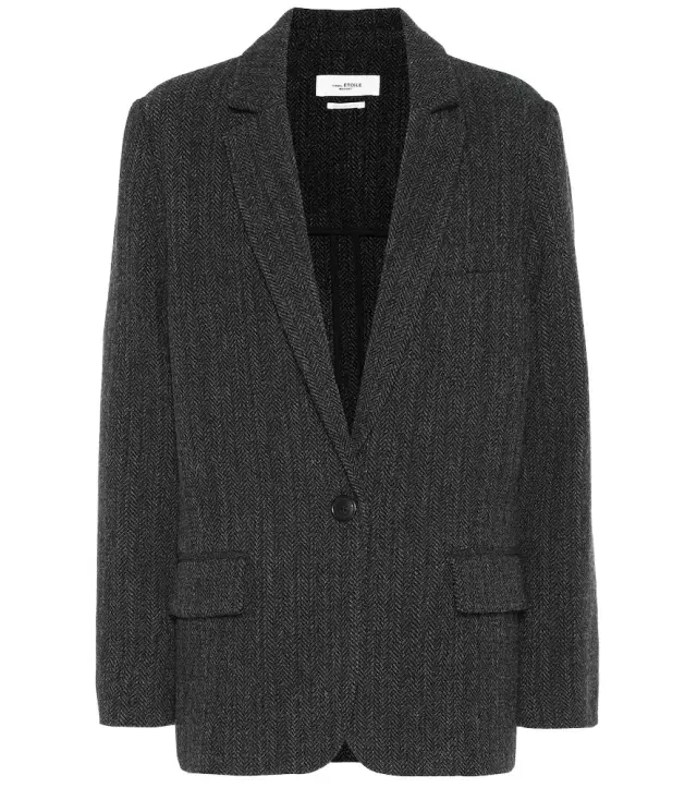 Marant Étoile Charly herringbone wool jacket