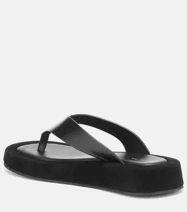 The Row Ginza leather and suede sandals | Thumbnail 2