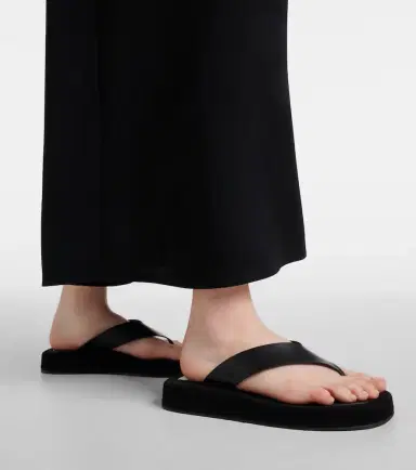 The Row Ginza leather and suede sandals | Thumbnail 5