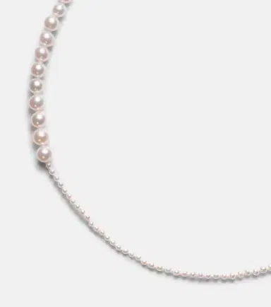 Sophie Bille Brahe Petite Peggy 14kt gold and pearl necklace | Thumbnail 2