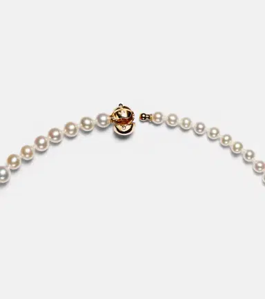 Sophie Bille Brahe Petite Peggy 14kt gold and pearl necklace | Thumbnail 3