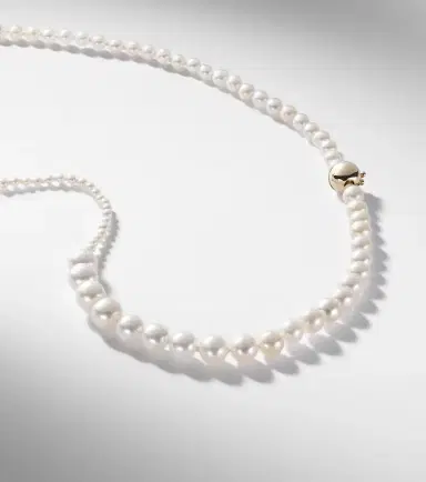 Sophie Bille Brahe Petite Peggy 14kt gold and pearl necklace | Thumbnail 4