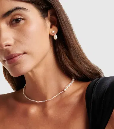 Sophie Bille Brahe Petite Peggy 14kt gold and pearl necklace | Thumbnail 5