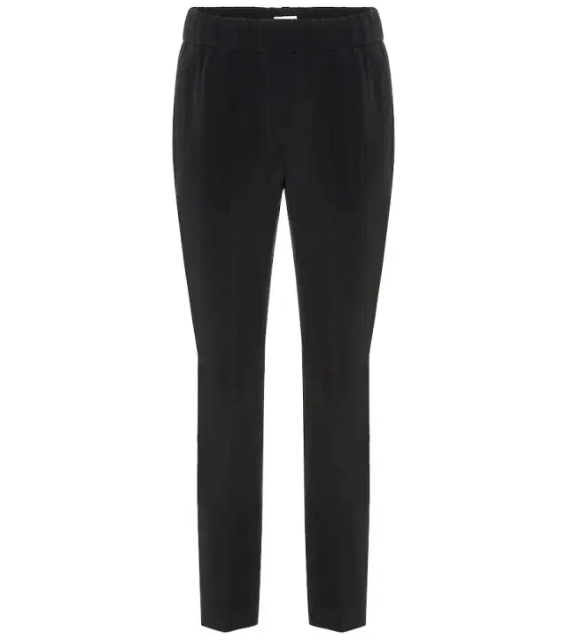Brunello Cucinelli Silk-blend cropped pants