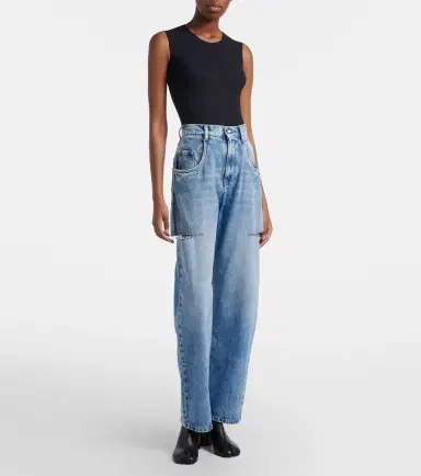 Maison Margiela Cutout high-rise wide-leg jeans | Thumbnail 6 Maison Margiela Cutout high-rise wide-leg jeans | Thumbnail 6