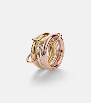 Spinelli Kilcollin Cici Rose 18kt gold and sterling silver linked rings | Thumbnail 4