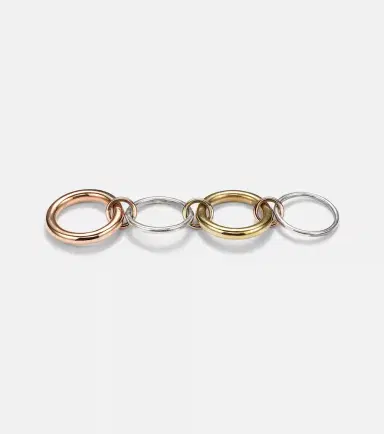 Spinelli Kilcollin Cici Rose 18kt gold and sterling silver linked rings | Thumbnail 6