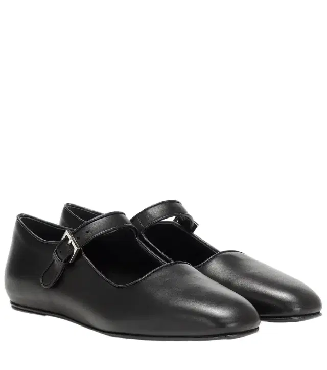 The Row Ava leather ballet flats