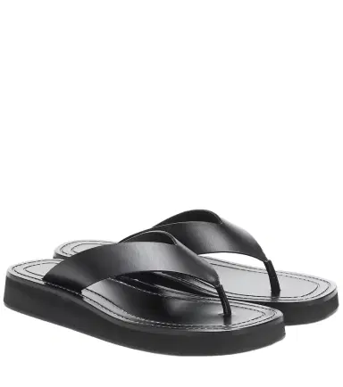 The Row Ginza leather platform slides | Thumbnail 1 The Row Ginza leather platform slides | Thumbnail 1