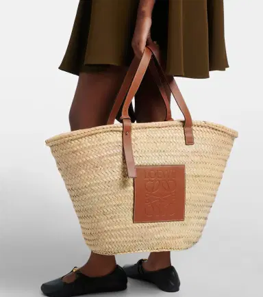 Loewe Large leather-trimmed basket tote | Thumbnail 6