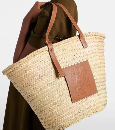 Loewe Large leather-trimmed basket tote | Thumbnail 7