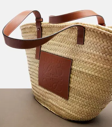 Loewe Large leather-trimmed basket tote | Thumbnail 8