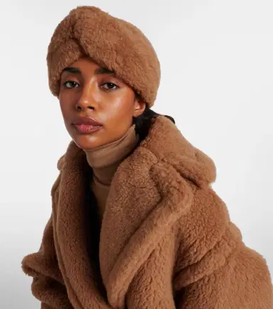 Max Mara Ovidio camel wool and silk headband | Thumbnail 3 Max Mara Ovidio camel wool and silk headband | Thumbnail 3