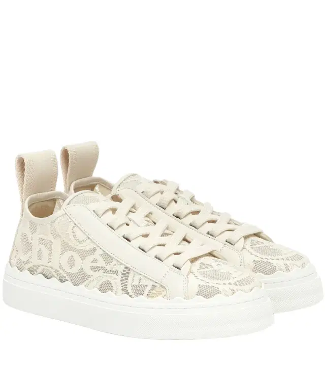 Chloe Chloé Lauren lace sneakers