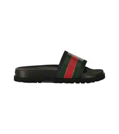Gucci Striped Web slide sandals | Thumbnail 1 Gucci Striped Web slide sandals | Thumbnail 1