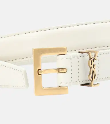 Saint Laurent Cassandre slim leather belt | Thumbnail 2