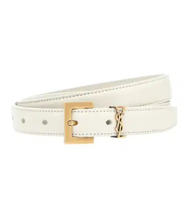 Saint Laurent Cassandre slim leather belt | Thumbnail 1